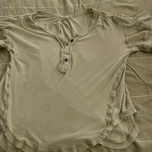 We the free  vintage tan pullover shirt size medium